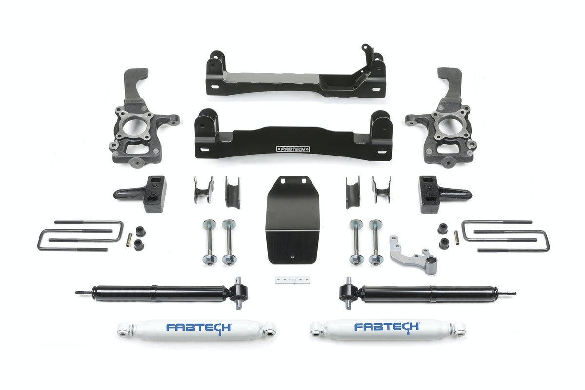 Fabtech K2193 4in. BASIC SYS W/RR PERF SHKS 2015 FORD F150 4WD