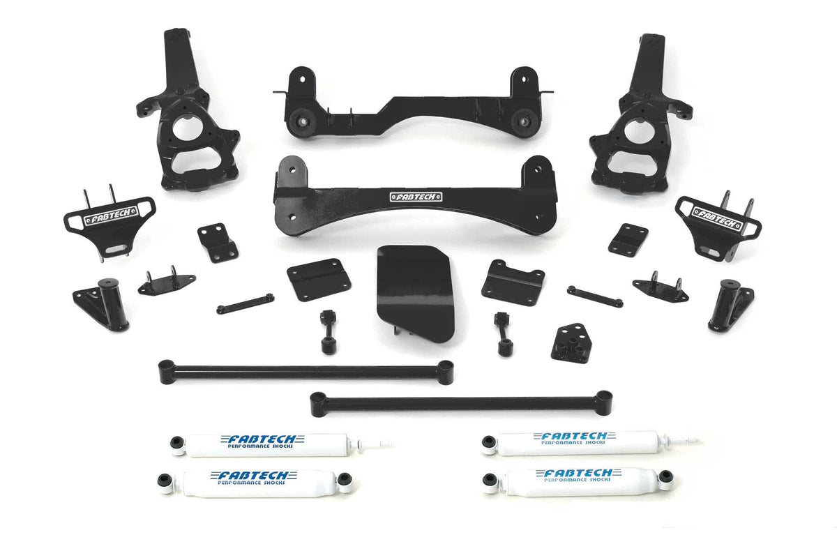 Fabtech K3000 6in. PERF SYS W/PERF SHKS 02-05 DODGE 1500 4WD