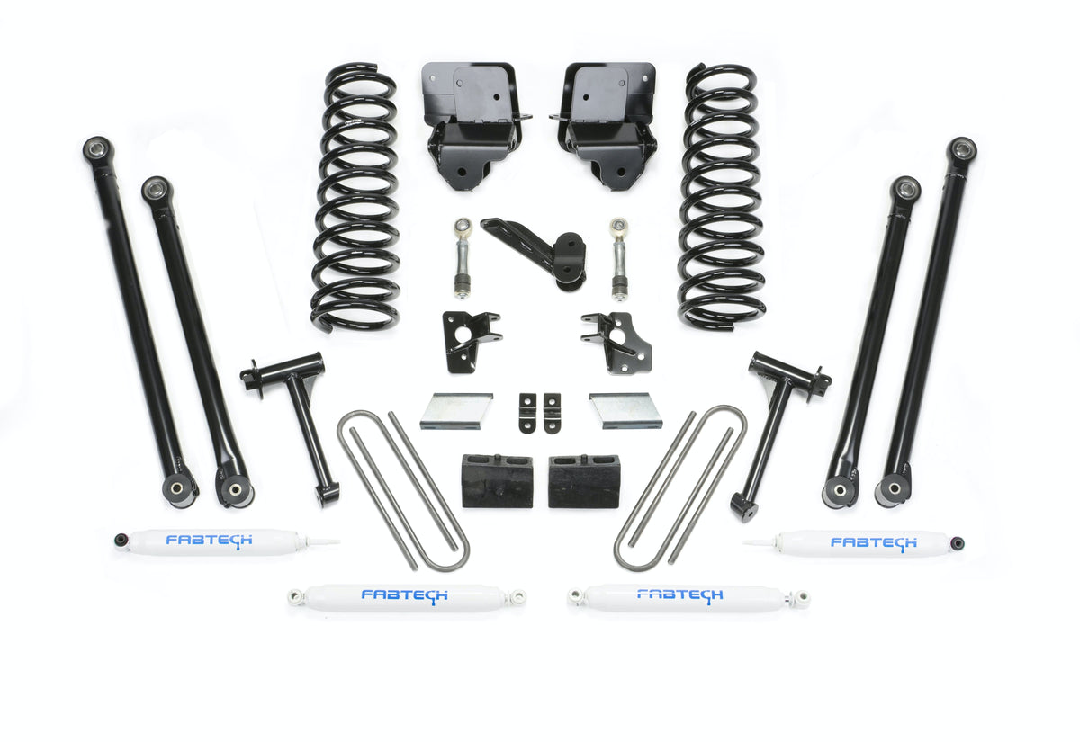 Fabtech K3040 6in. LONGARM KIT W/COILS/PERF SHKS 06-08 DODGE 2500 4WD W/GAS MTR/AUTO