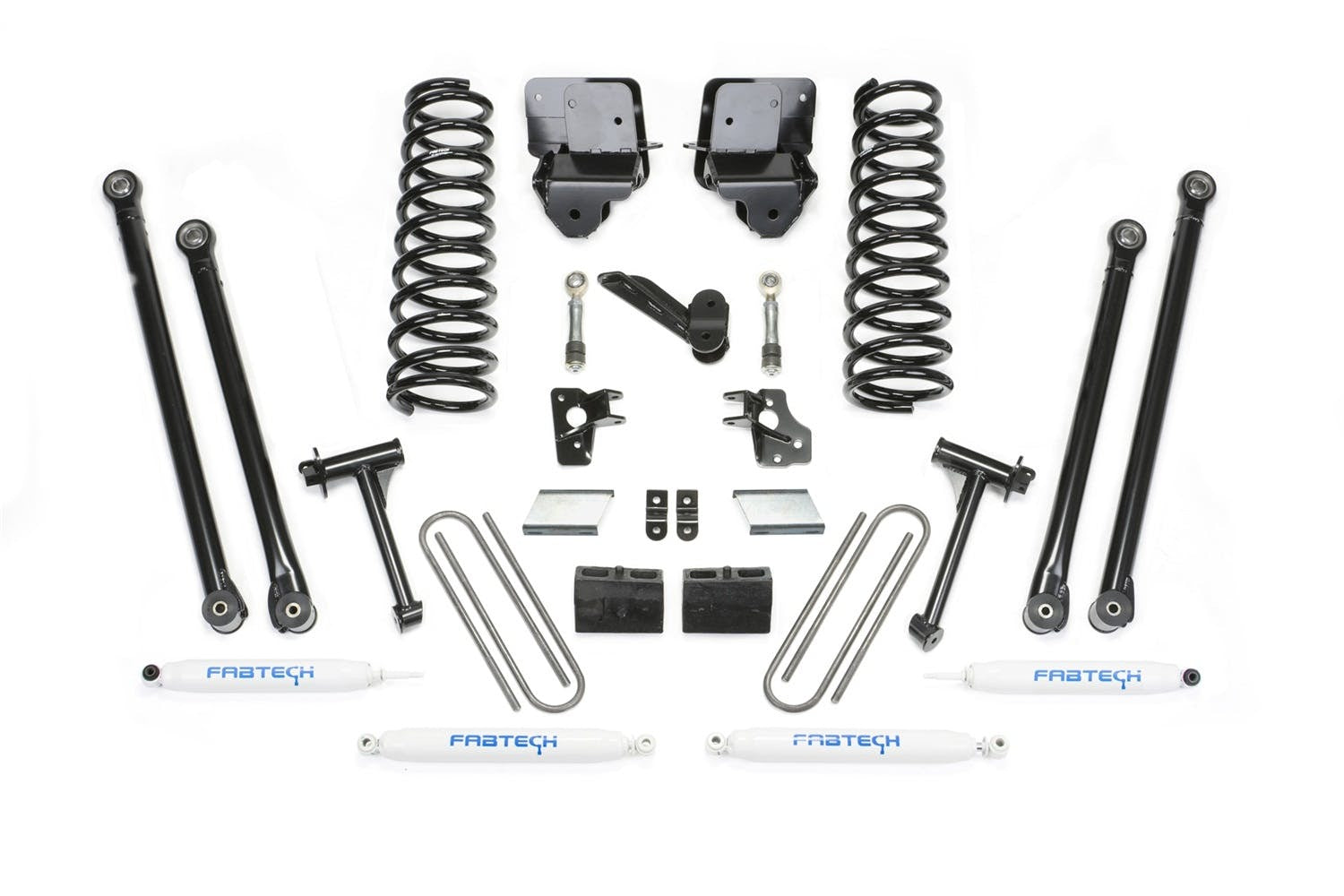 Fabtech K3041 6in. LONGARM KIT W/COILS/PERF SHKS 03-05 DODGE 2500 4WD W/DIESEL/AUTO