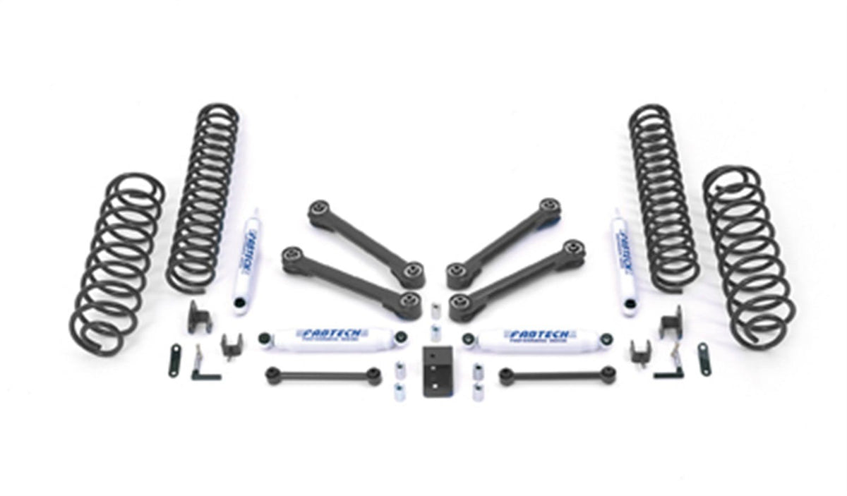 Fabtech K4003 4in. PERF SYS W/PERF SHKS 97-06 JEEP TJ ALL MODELS 4WD/LJ UNLMTD ALL MODELS