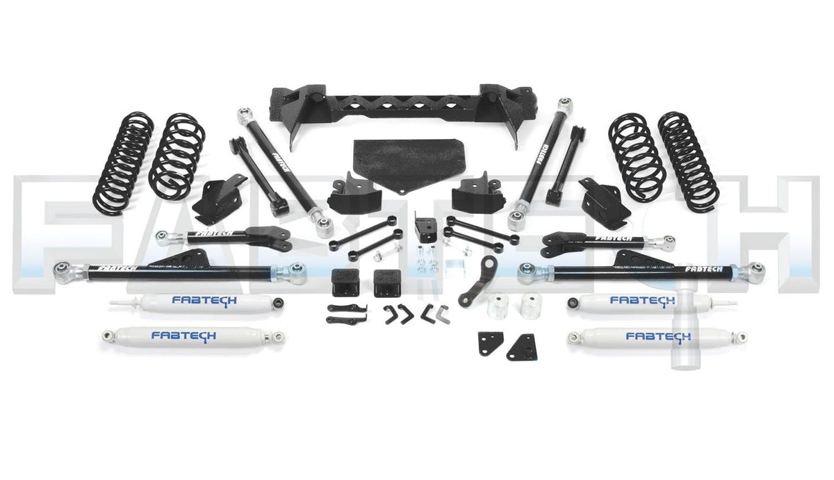 Fabtech K4045 5in. CRWLR SYS W/FRT/RR CS/PERF SHKS 2012 JEEP JK 4WD