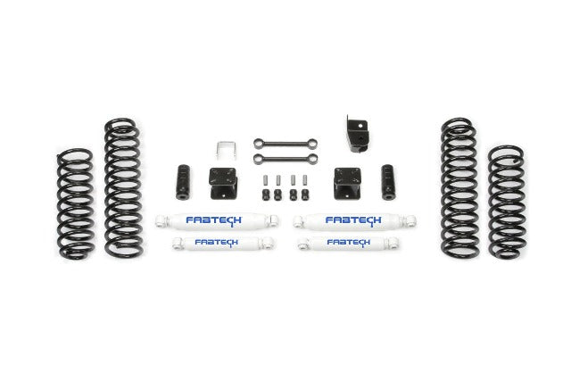 Fabtech K4047 3in. BUDGET SYSTEM W/PERF SHKS 07-12 JEEP JK 2-DOOR