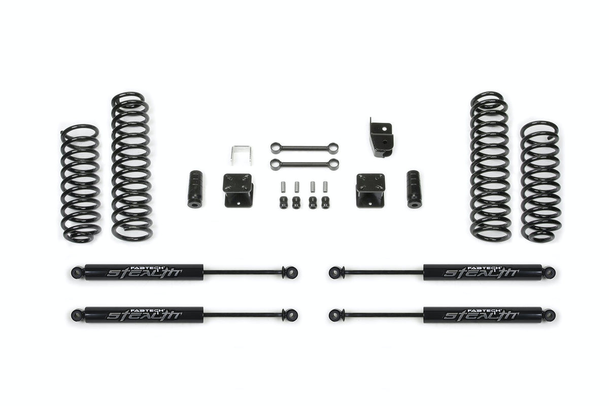 Fabtech K4048M 3in. BUDGET SYSTEM W/STEALTH 07-15 JEEP JK 4-DOOR