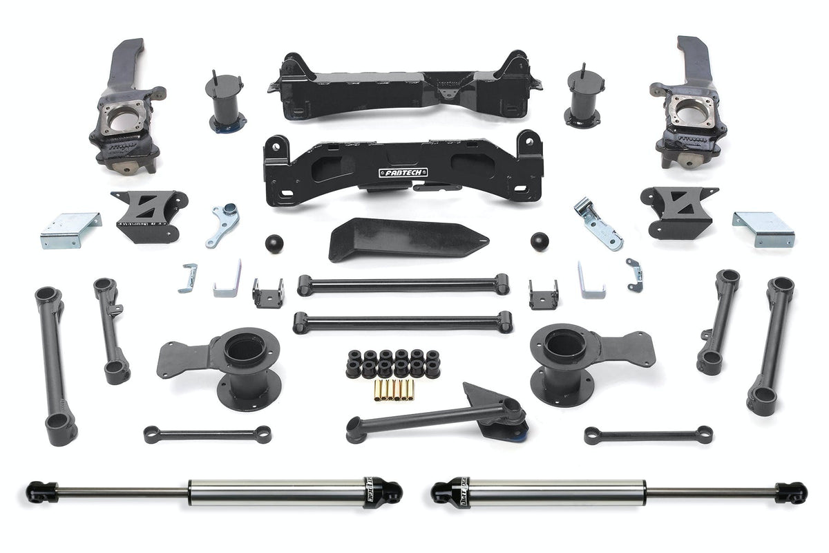 Fabtech K7024DL 6in. BASIC SYS W/RR DLSS SHKS 2010-13 TOYOTA FJ 4WD
