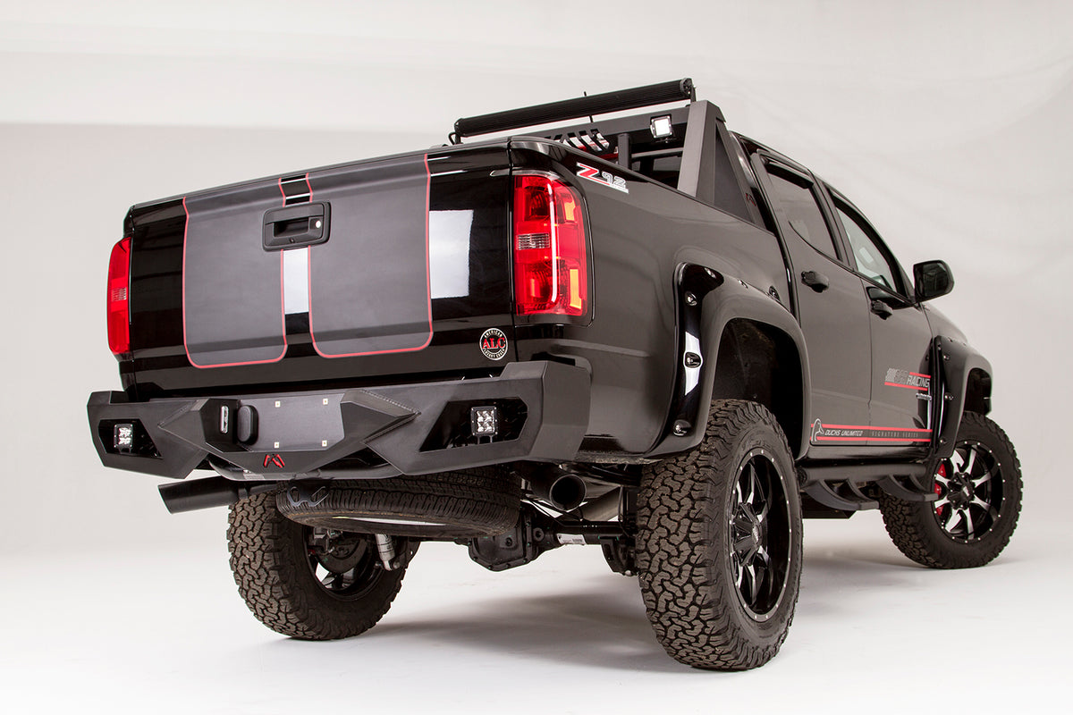 Fab Fours Vengeance Rear Bumper, 2-Stage Black Powder Coat CC15-E3351-1