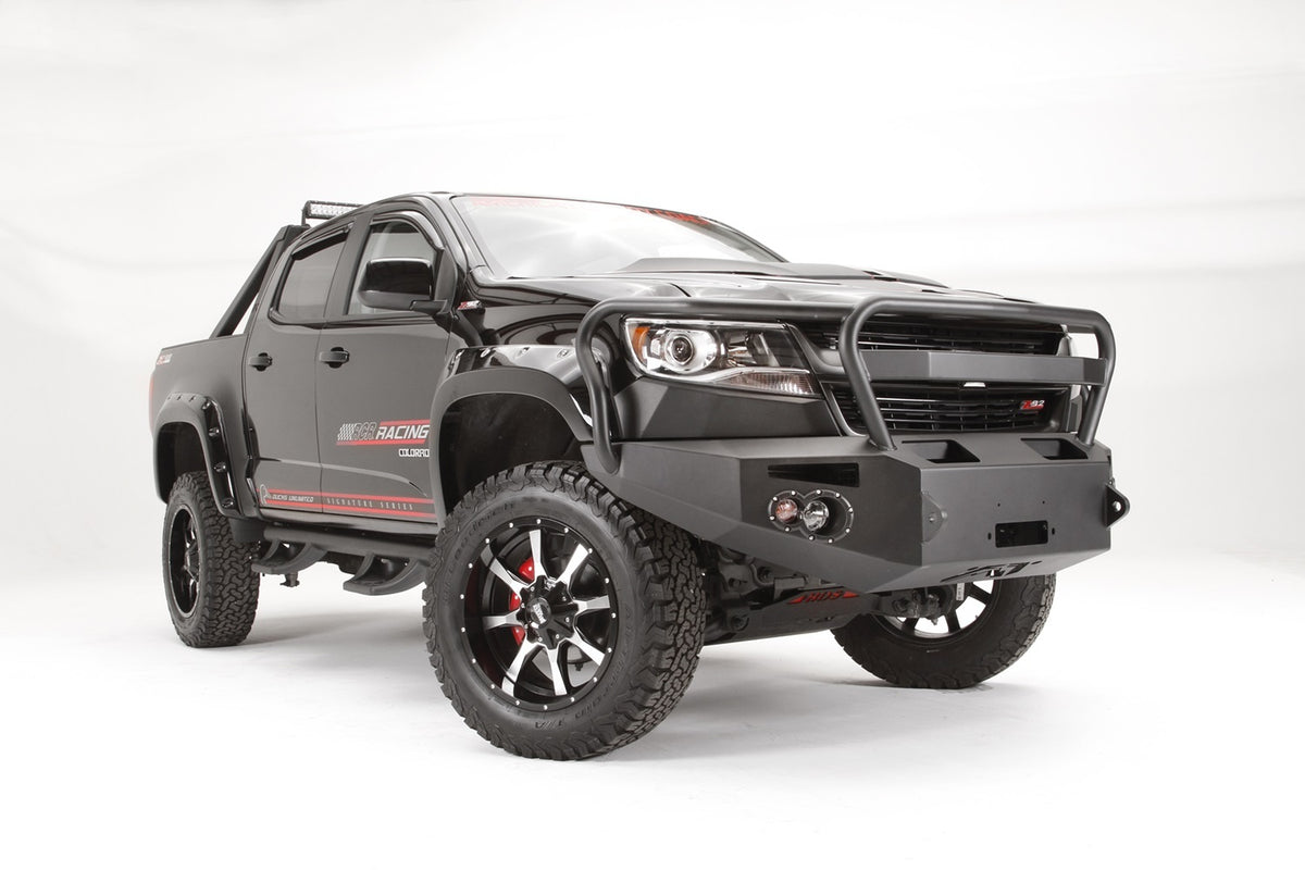 Fab Fours Premium Winch Front Bumper, Full Grill Guard, 2-Stage Black Powder Coat CC15-H3350-1