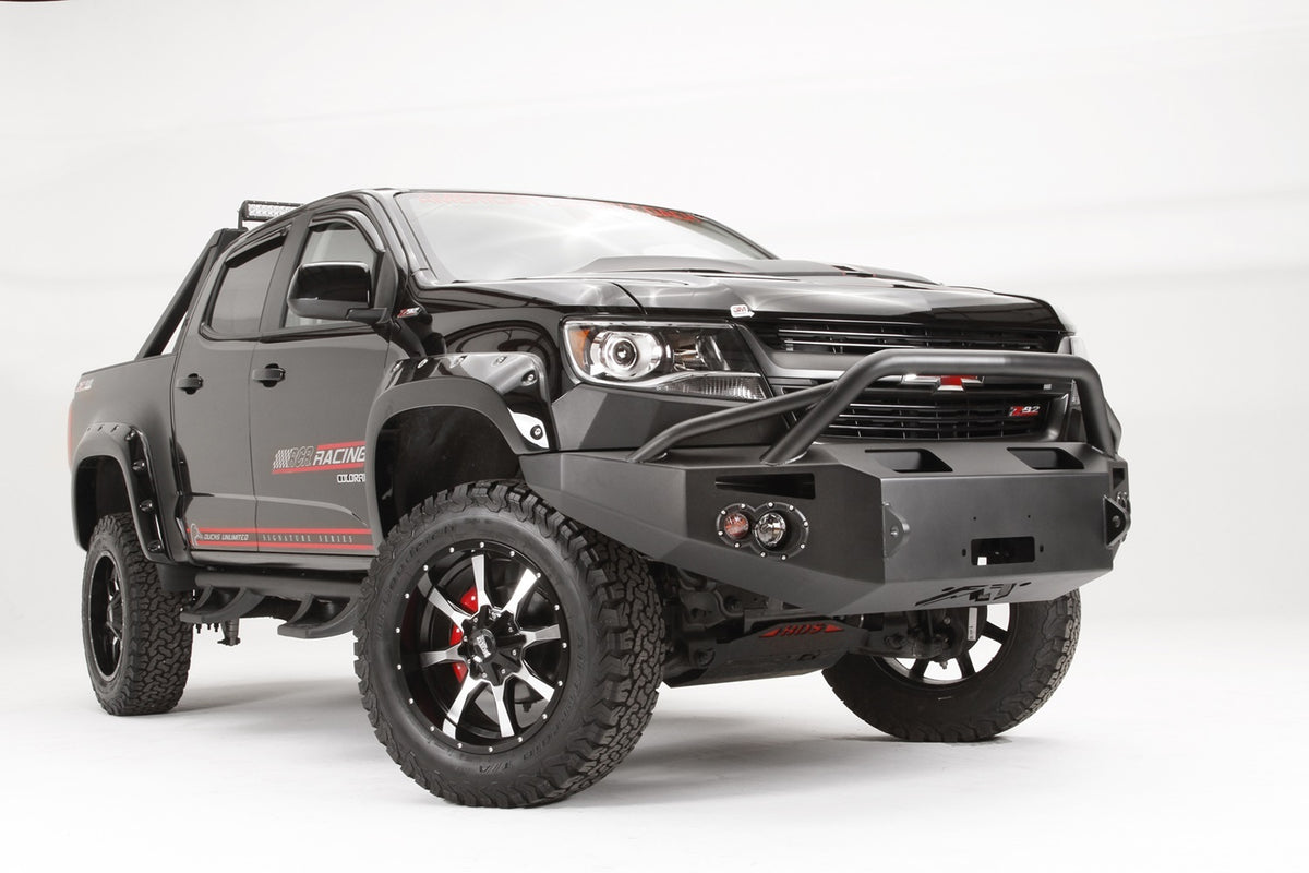 Fab Fours Premium Winch Front Bumper, Pre-Runner Guard, 2-Stage Black Powder Coat CC15-H3352-1