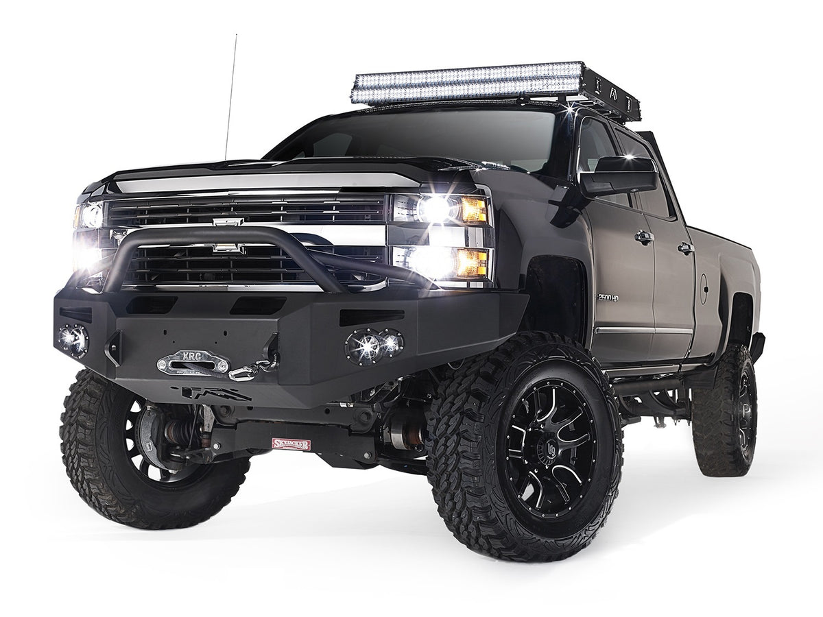 Fab Fours Premium Heavy Duty Winch Front Bumper, Pre-Runner Guard, 2-Stage Black Powder Coat CH05-A1352-1
