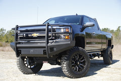 Fab Fours Elite Front Bumper, Full Grill Guard, 2-Stage Black Powder Coat CH05-Q1360-1