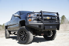 Fab Fours Elite Front Bumper, Full Grill Guard, 2-Stage Black Powder Coat CH05-Q1360-1