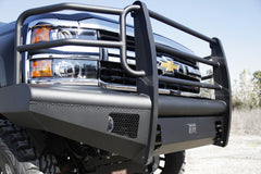 Fab Fours Elite Front Bumper, Full Grill Guard, 2-Stage Black Powder Coat CH08-Q2060-1