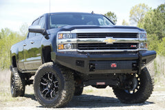 Fab Fours Black Steel Front Ranch Bumper, No Guard, 2-Stage Black Powder Coat CH08-S2061-1