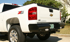 Fab Fours Black Steel Ranch Rear Bumper, 2-Stage Black Powder Coat CH08-T1450-1