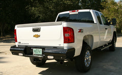Fab Fours Black Steel Ranch Rear Bumper, 2-Stage Black Powder Coat CH08-T1450-1