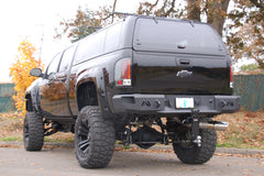 Fab Fours Heavy Duty Rear Bumper, 2-Stage Black Powder Coat CH08-W1450-1