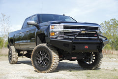 Fab Fours Black Steel Front Ranch Bumper, Pre-Runner Guard, 2-Stage Black Powder Coat CH11-S2762-1