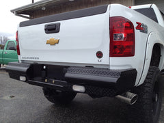 Fab Fours Black Steel Ranch Rear Bumper, 2-Stage Black Powder Coat CH11-T2150-1