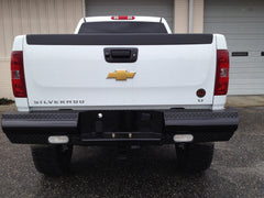 Fab Fours Black Steel Ranch Rear Bumper, 2-Stage Black Powder Coat CH11-T2150-1