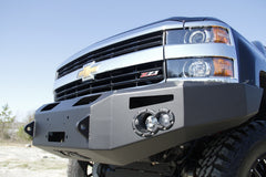 Fab Fours Premium Heavy Duty Winch Front Bumper, No Guard, 2-Stage Black Powder Coat CH14-A3051-1