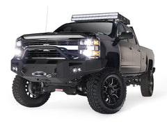 Fab Fours Premium Heavy Duty Winch Front Bumper, Pre-Runner Guard, 2-Stage Black Powder Coat CH14-A3052-1
