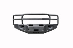 Fab Fours Premium Winch Front Bumper, Full Grill Guard, Sensor Compatible, 2-Stage Black Powder Coat CH14-C3050-1
