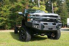 Fab Fours Premium Winch Front Bumper, Pre-Runner Guard, Sensor Compatible, 2-Stage Black Powder Coat CH14-C3052-1