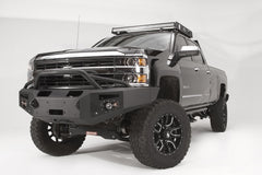 Fab Fours Premium Winch Front Bumper, Pre-Runner Guard, Sensor Compatible, 2-Stage Black Powder Coat CH14-C3052-1