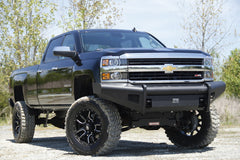 Fab Fours Elite Front Ranch Bumper, No Guard, 2-Stage Black Powder Coat CH14-Q3061-1