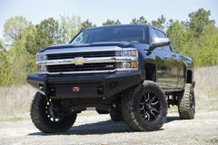 Fab Fours Black Steel Front Ranch Bumper, No Guard, 2-Stage Black Powder Coat CH14-S3061-1