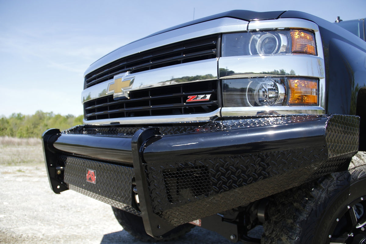 Fab Fours Black Steel Front Ranch Bumper, No Guard, 2-Stage Black Powder Coat CH14-S3061-1
