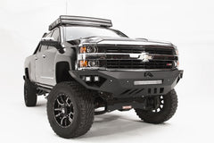 Fab Fours Vengeance Front Bumper, No Guard, Sensor Compatible, 2-Stage Black Powder Coat CH15-V3051-1