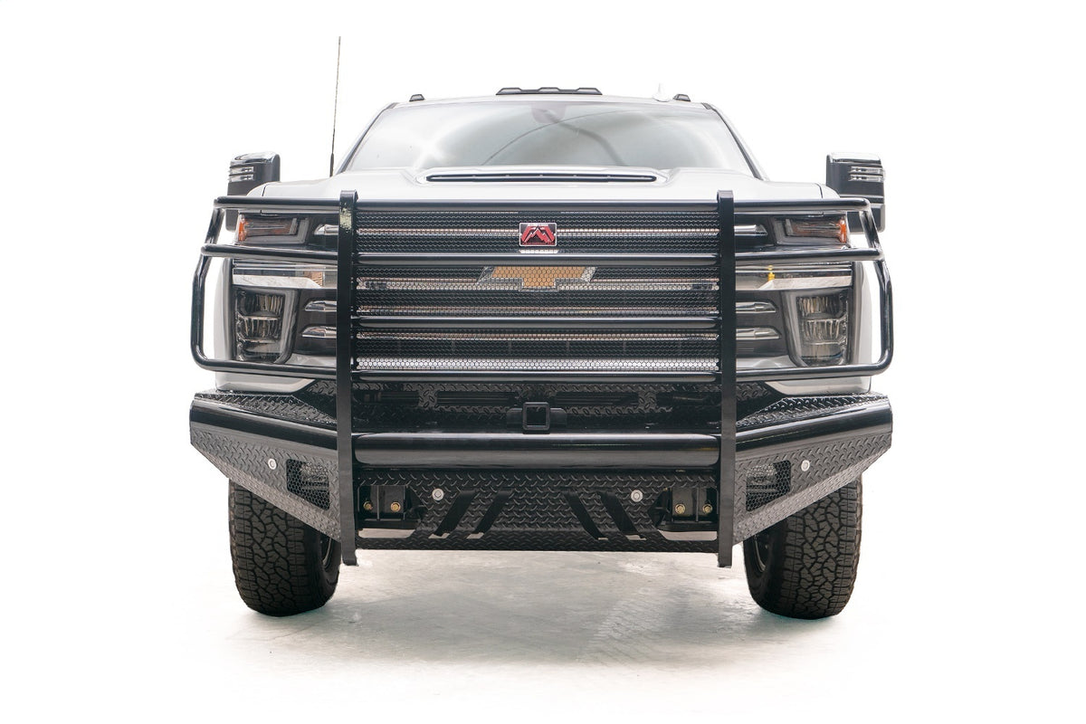 Fab Fours Black Steel Front Ranch Bumper, Full Grill Guard, Black Powder Coat CH20-S4960-1