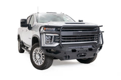 Fab Fours Matrix Front Bumper, Full Grill Guard, Bare Steel CH20-X4950-B