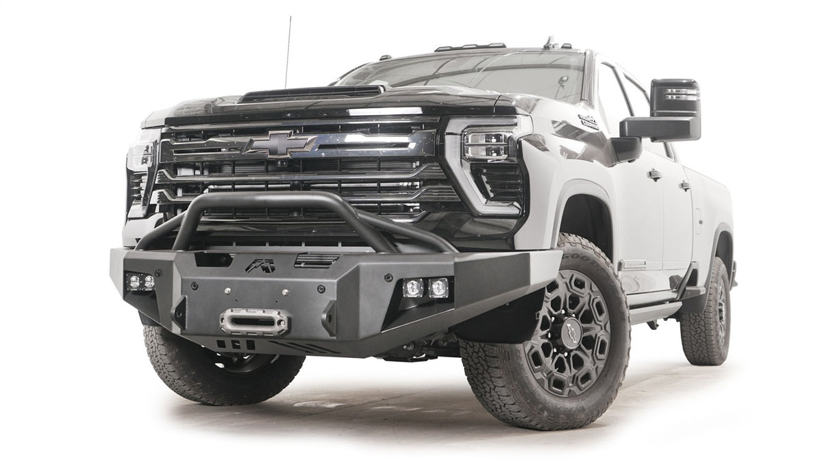 Fab Fours Premium Winch Front Bumper, Pre-Runner Guard, Bare Steel CH24-A6152-B