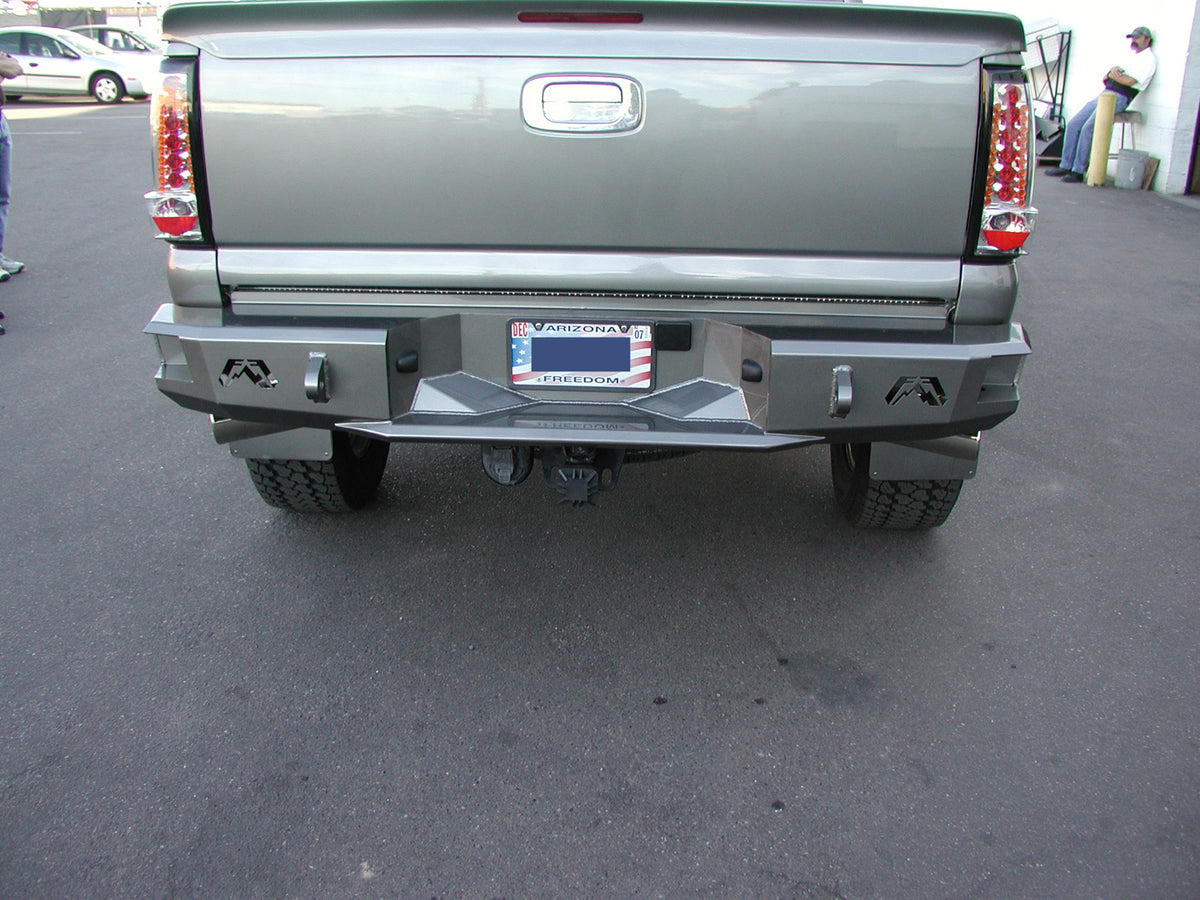 Fab Fours Heavy Duty Rear Bumper, 2-Stage Black Powder Coat CH99-W1250-1
