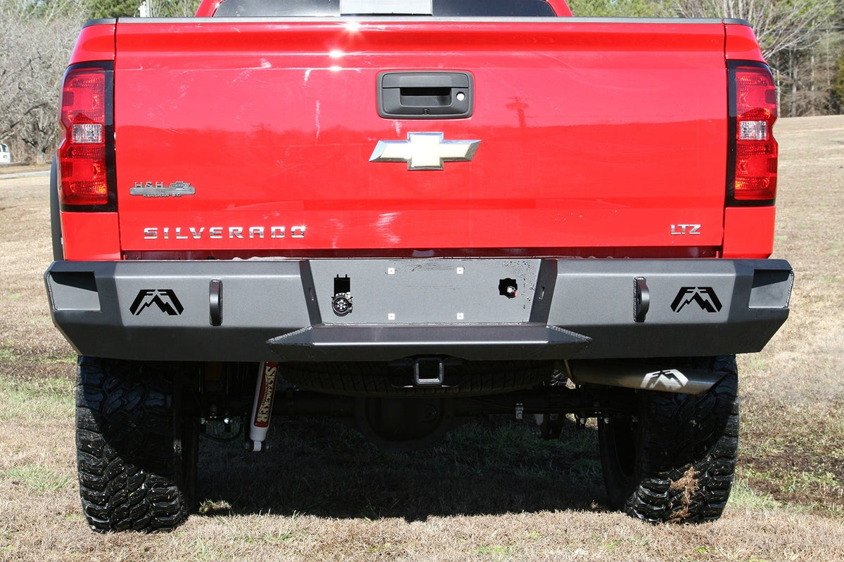 Fab Fours Heavy Duty Rear Bumper, 2-Stage Black Powder Coat CS07-W1850-1