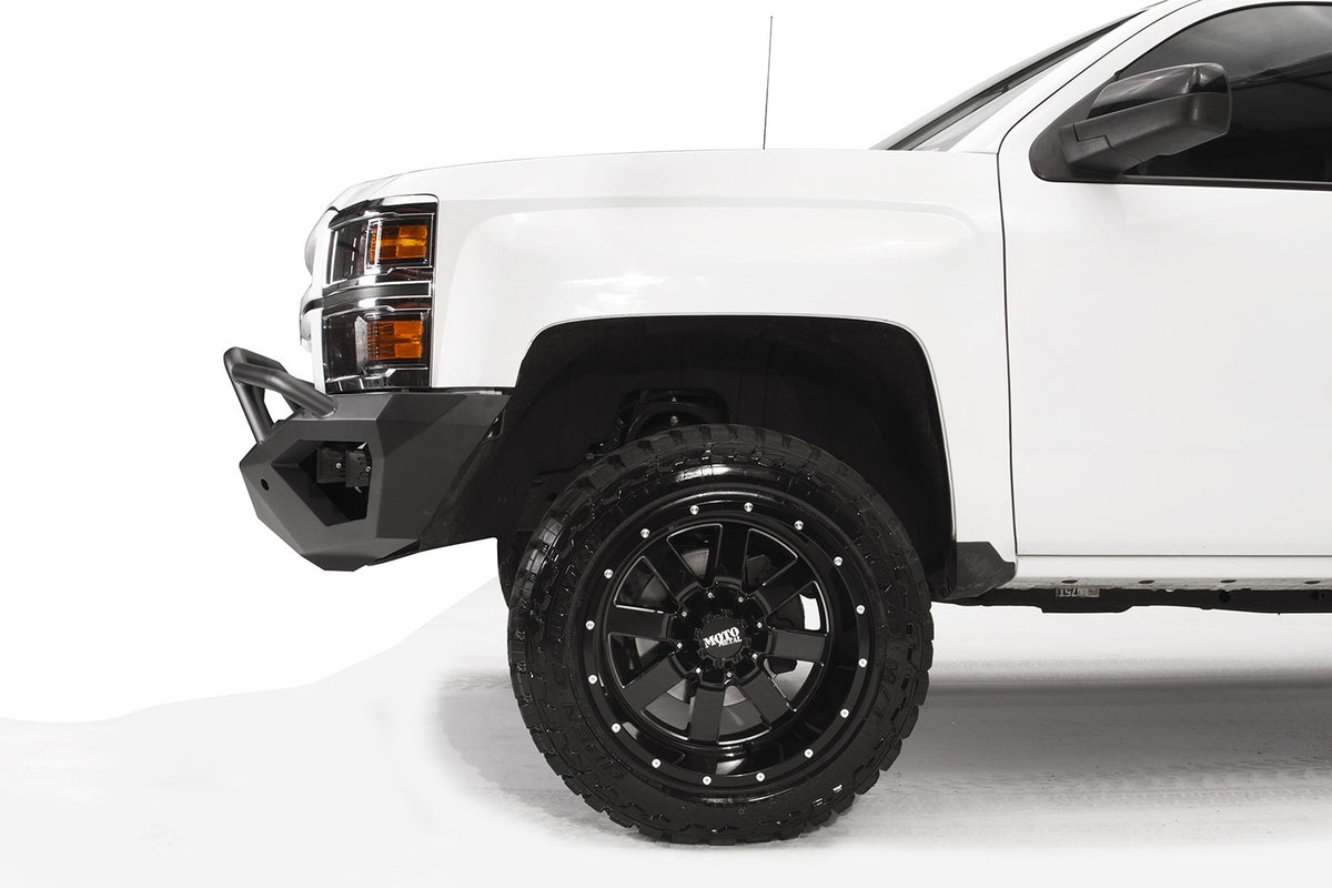 Fab Fours Vengeance Front Bumper, No Guard, 2-Stage Black Powder Coat CS14-D3051-1