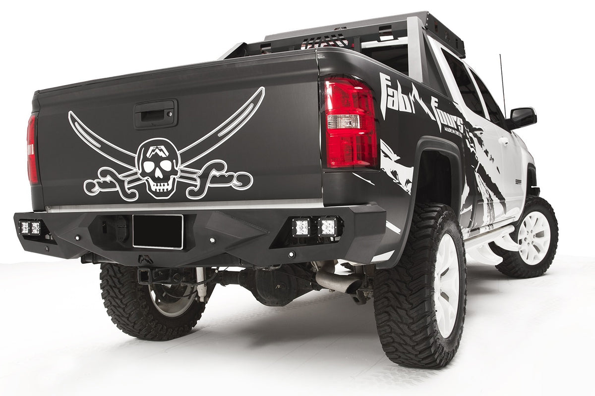 Fab Fours Vengeance Rear Bumper, 2-Stage Black Powder Coat CS14-E3151-1