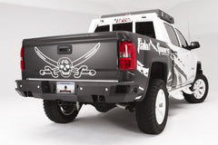 Fab Fours Heavy Duty Rear Bumper, Sensor Compatible, 2-Stage Black Powder Coat CS14-W3151-1