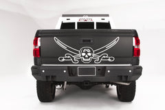 Fab Fours Heavy Duty Rear Bumper, Sensor Compatible, 2-Stage Black Powder Coat CS14-W3151-1