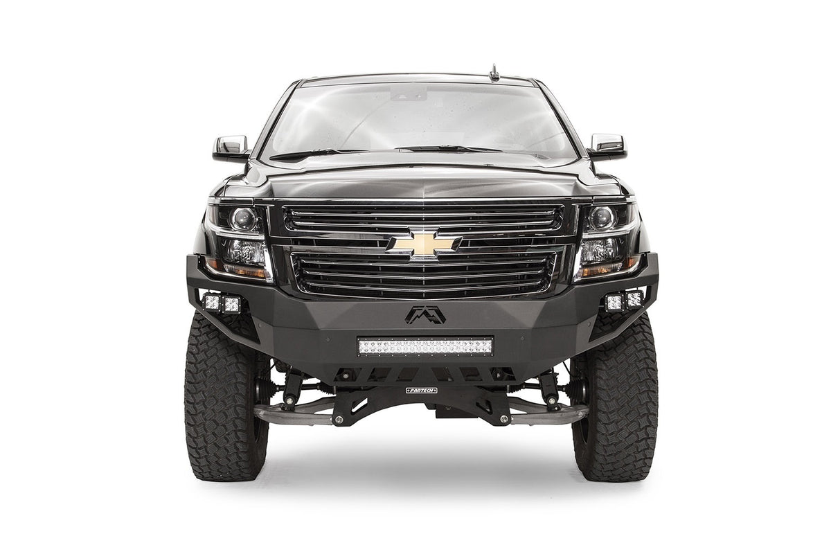 Fab Fours Vengeance Front Bumper, No Guard, Sensor Compatible, 2-Stage Black Powder Coat CS15-D3551-1