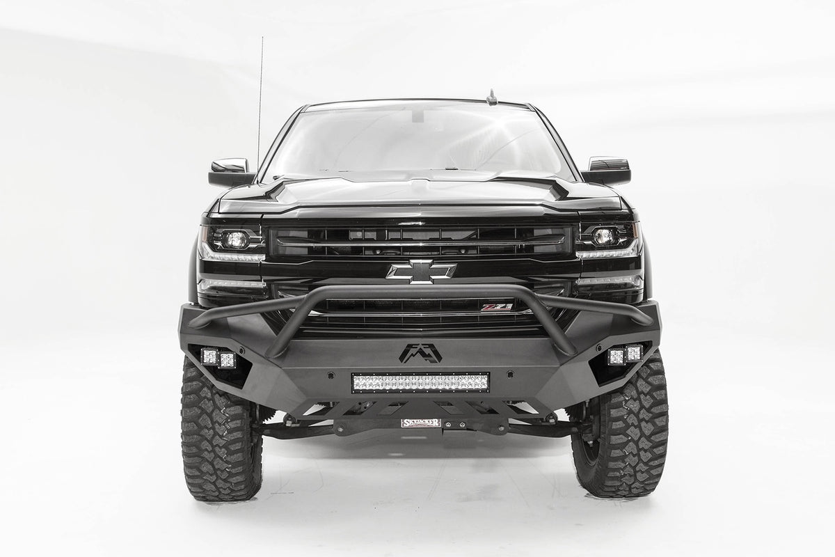 Fab Fours Vengeance Front Bumper, Pre-Runner Guard, 2-Stage Black Powder Coat CS16-D3852-1