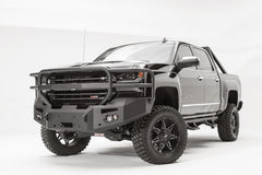 Fab Fours Premium Winch Front Bumper, Full Grill Guard, Sensor Compatible, 2-Stage Black Powder Coat CS16-F3850-1