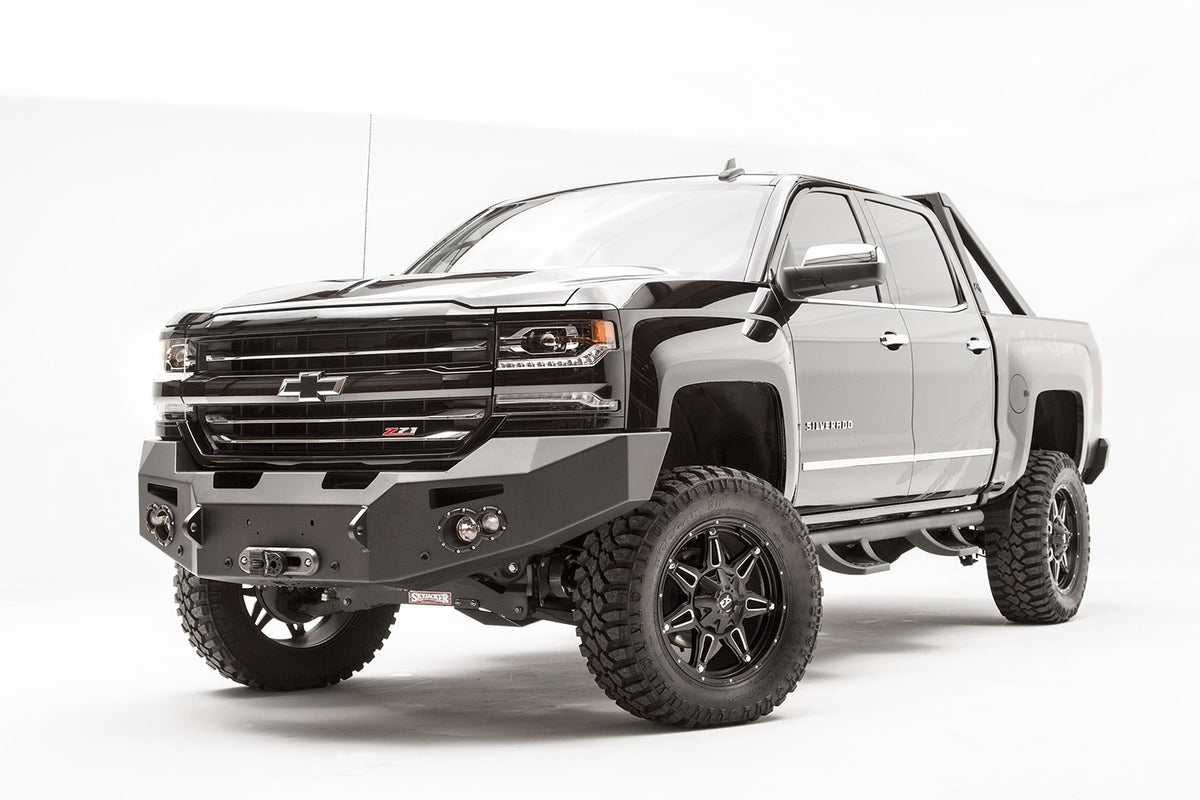 Fab Fours Premium Winch Front Bumper, No Guard, 2-Stage Black Powder Coat CS16-F3851-1