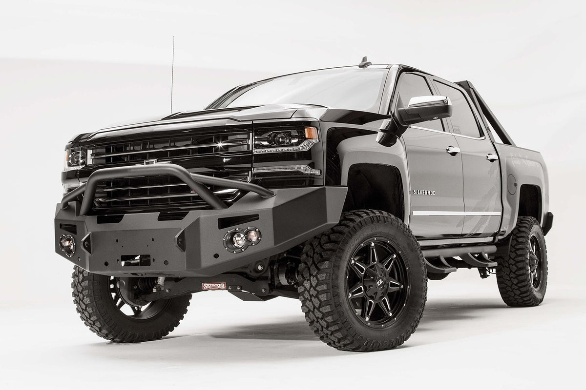 Fab Fours Premium Winch Front Bumper, Pre-Runner Guard, 2-Stage Black Powder Coat CS16-F3852-1