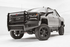 Fab Fours Black Steel Front Bumper, Full Grill Guard, 2-Stage Black Powder Coat CS16-K3860-1