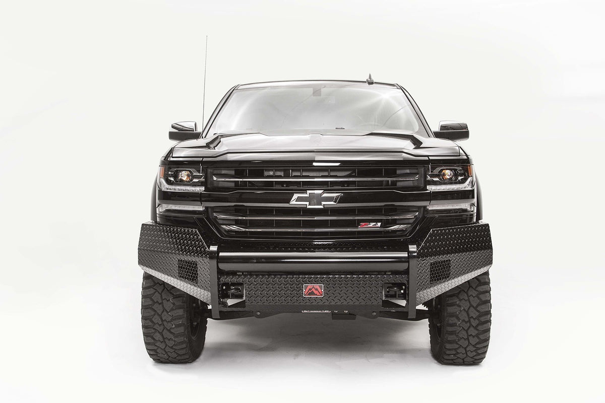 Fab Fours Black Steel Front Bumper, No Guard, 2-Stage Black Powder Coat CS16-K3861-1