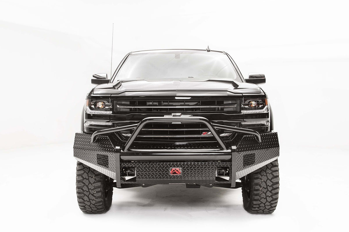 Fab Fours Black Steel Front Bumper, Pre-Runner Guard, 2-Stage Black Powder Coat CS16-K3862-1