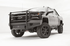Fab Fours Elite Front Bumper, Full Grill Guard, 2-Stage Black Powder Coat CS16-R3860-1